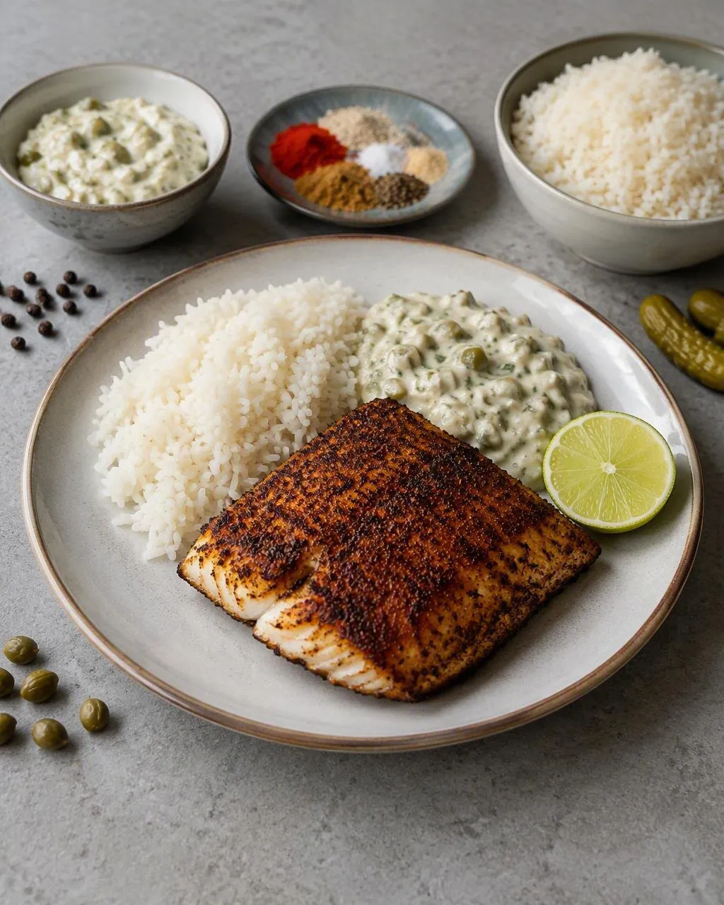 Cajunstekt vit fisk