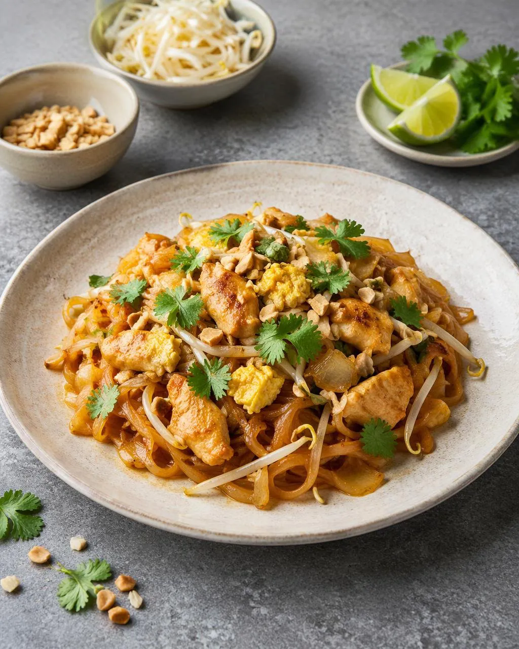 Pad thai med kyckling