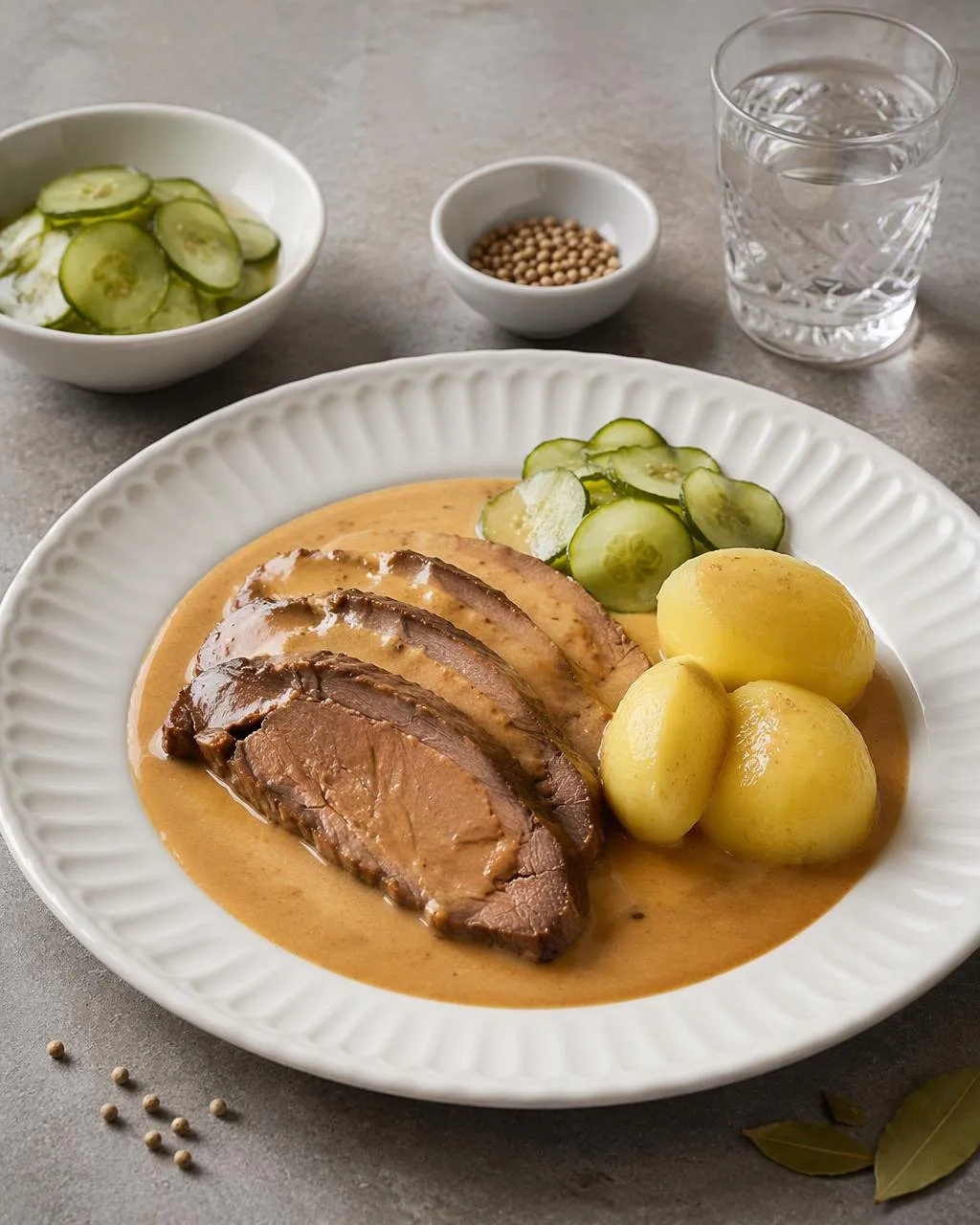 Slottsstek med gräddsås