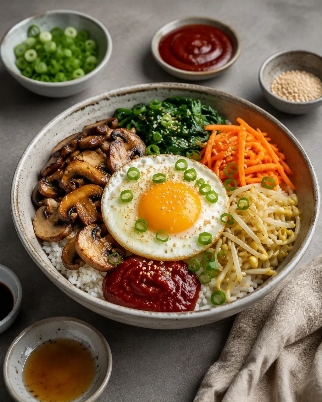 Bibimbap med svamp