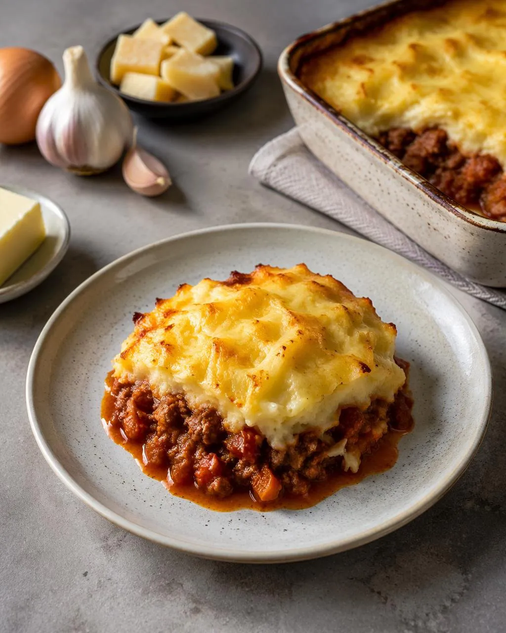 Köttfärslåda med potatismos