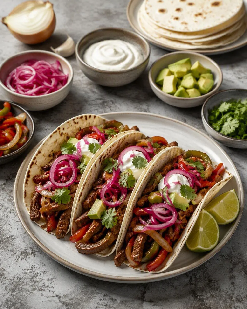 Beef fajitas