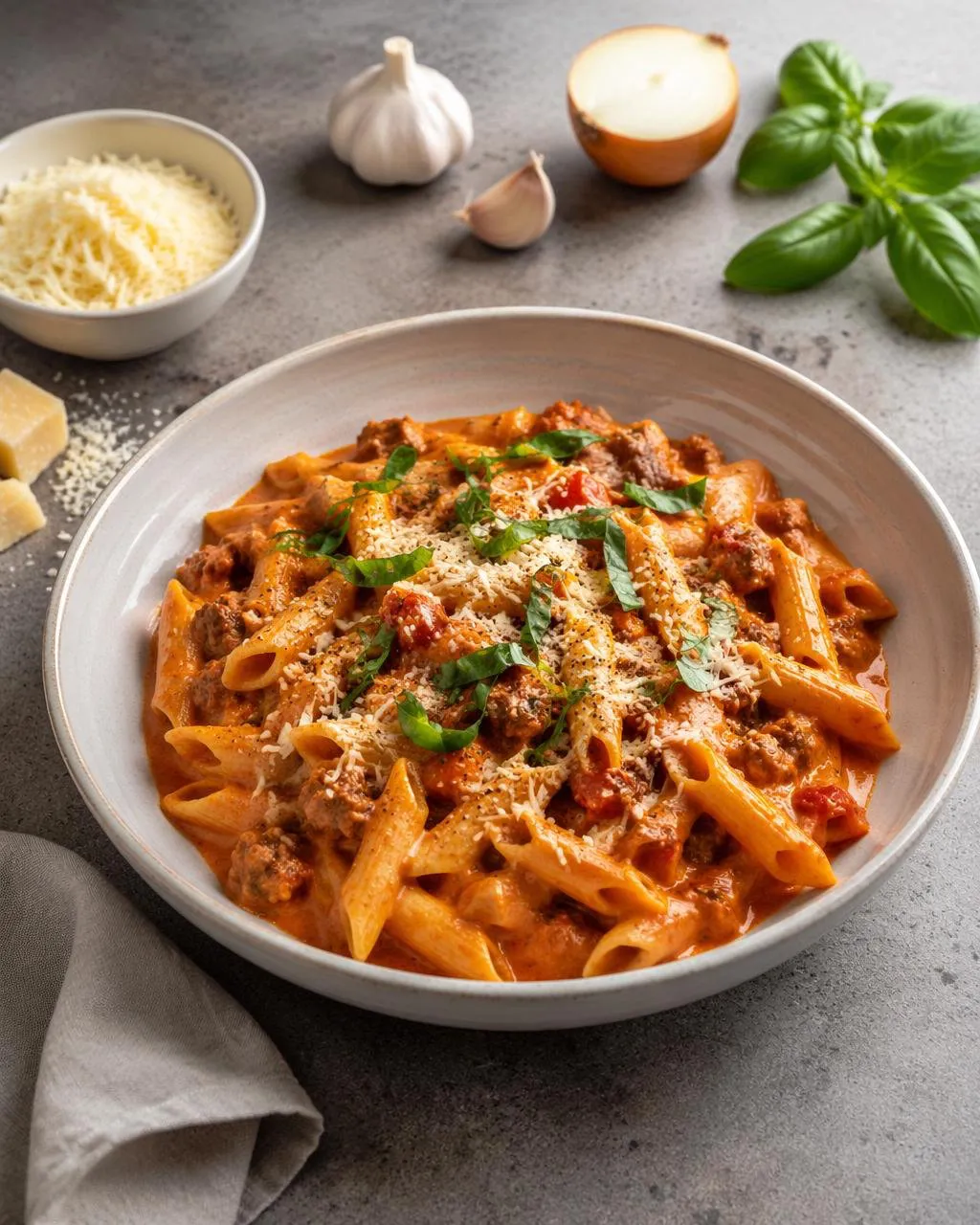 One pot-pasta med köttfärs
