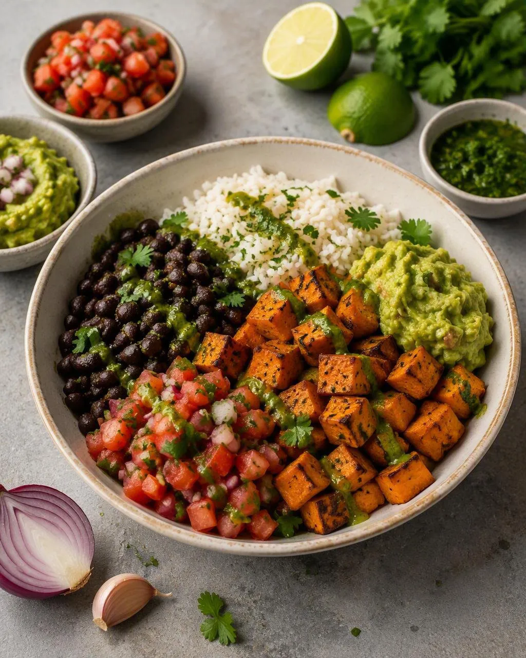 Vegetarisk burrito bowl