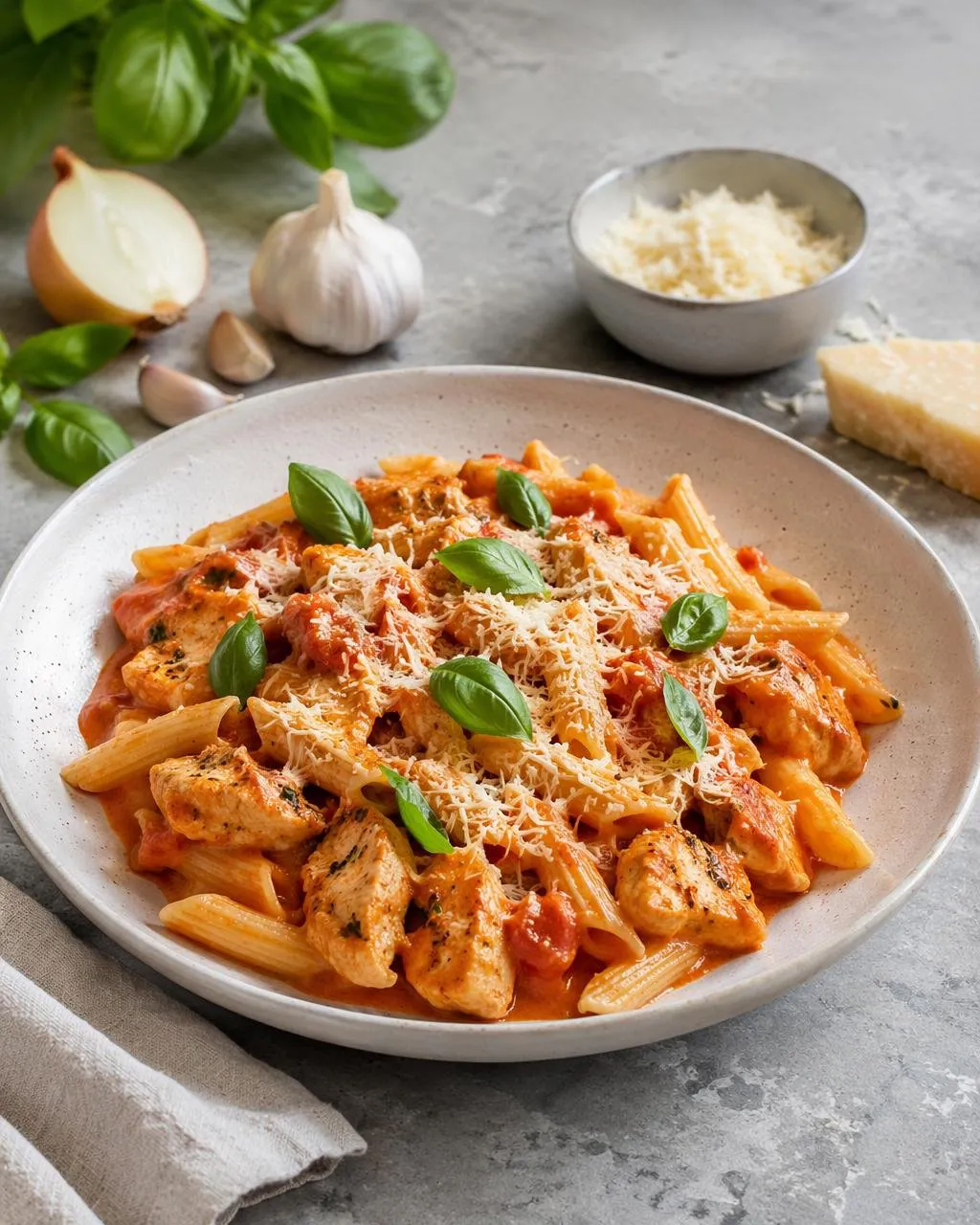 Tomatkyckling med pasta