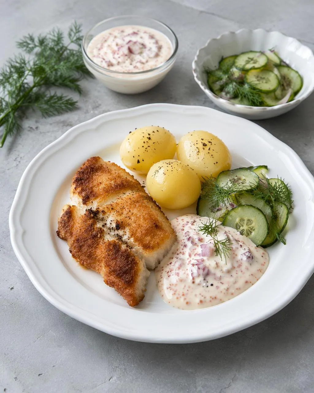 Stekt sej med romsås