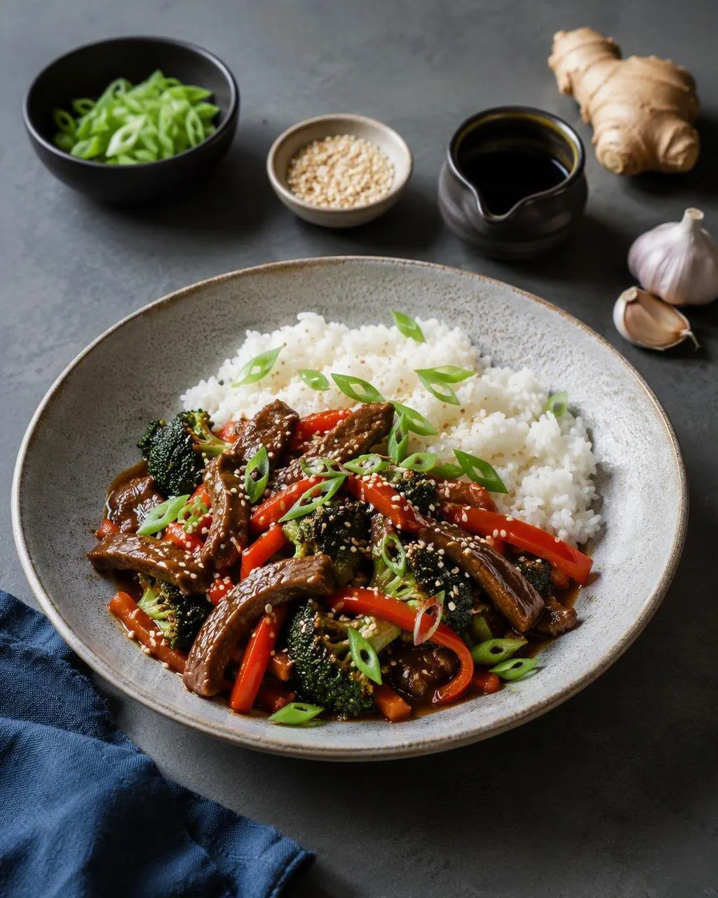 Japansk biffwok med teriyaki