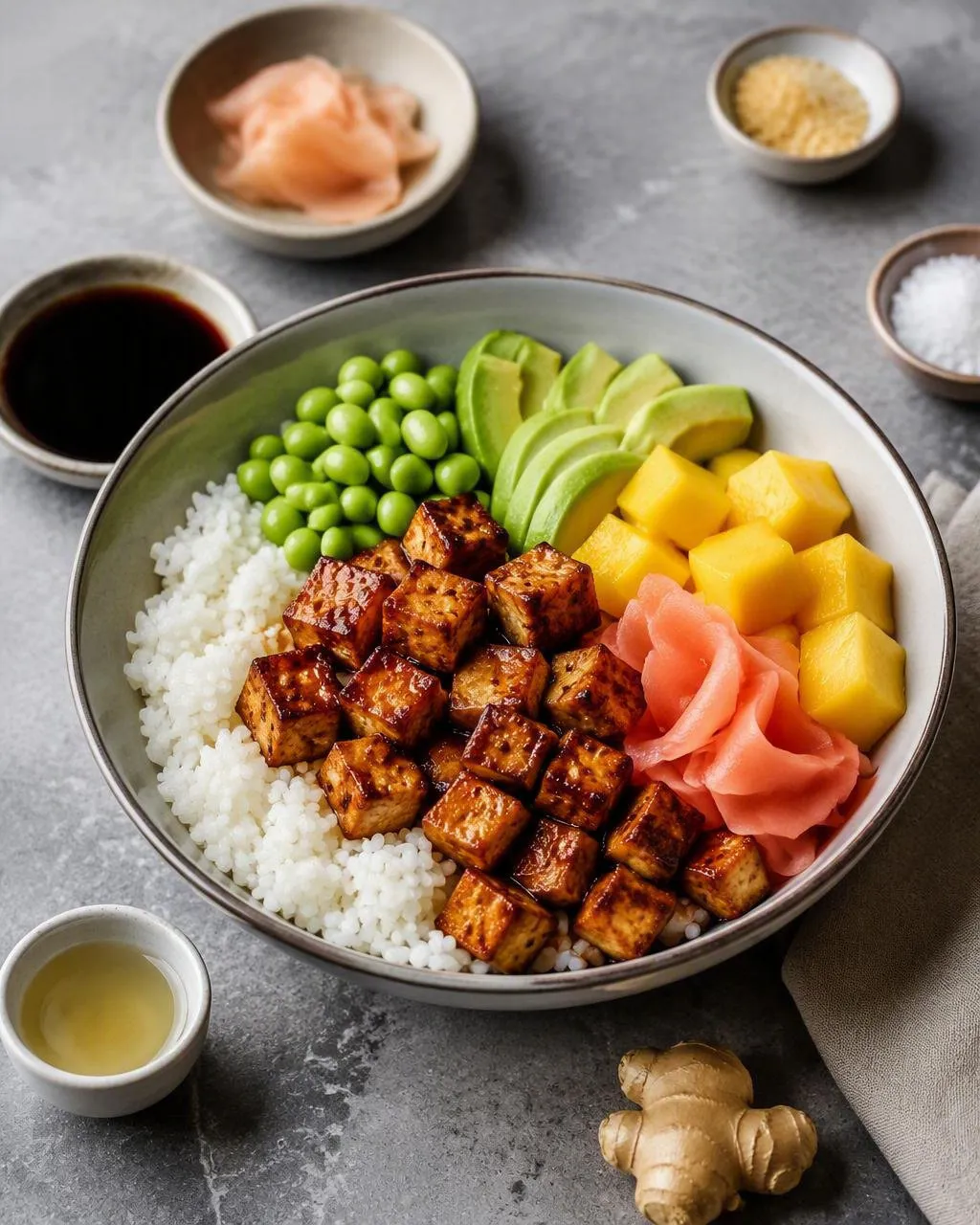 Poke bowl med tofu