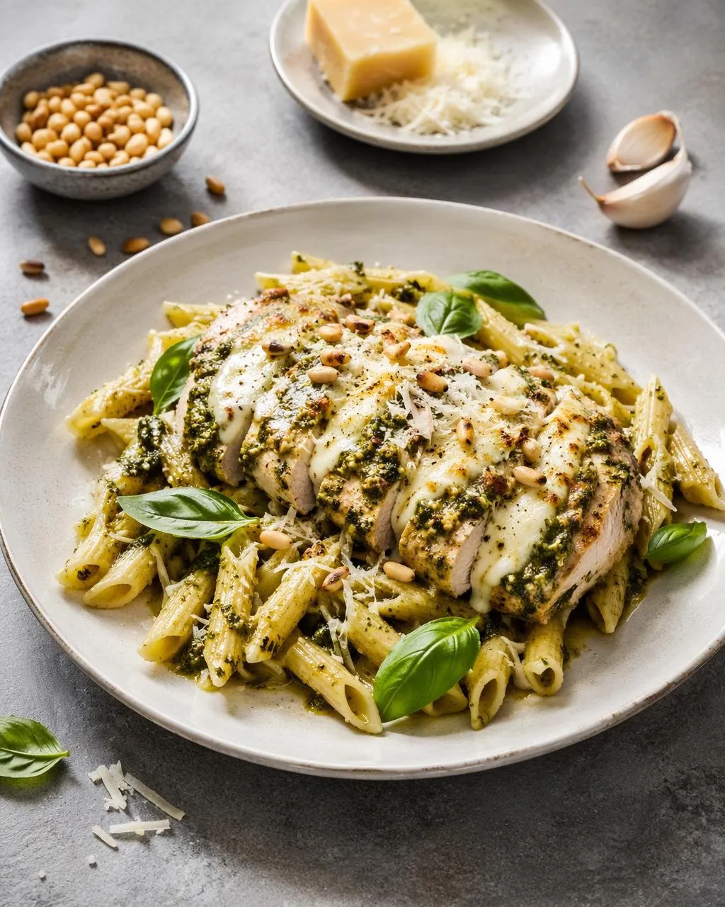 Pesto- och mozzarellabakad kyckling