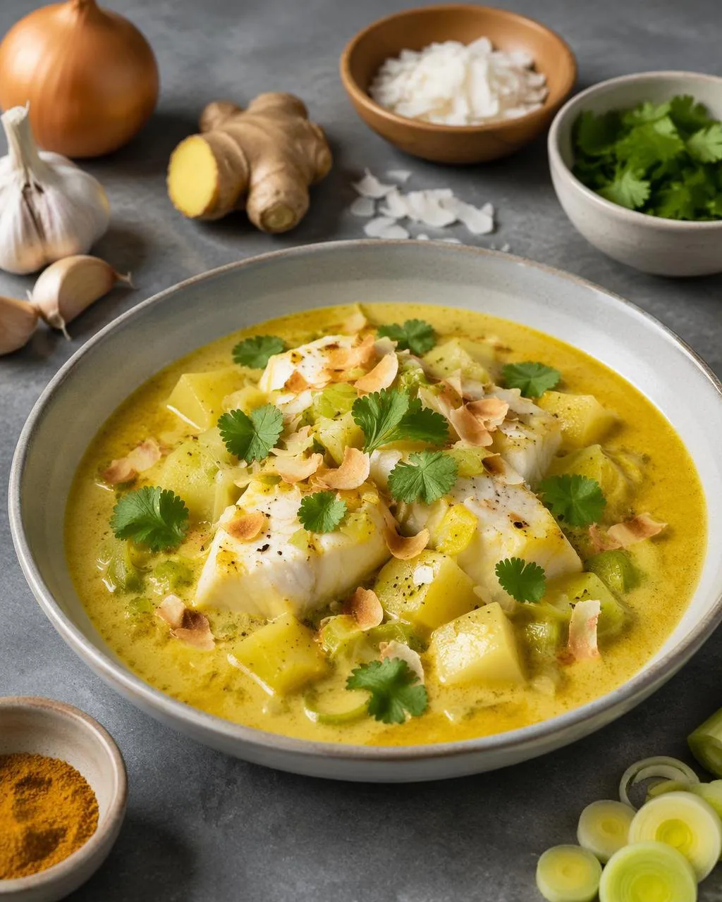 Gul fiskgryta med curry