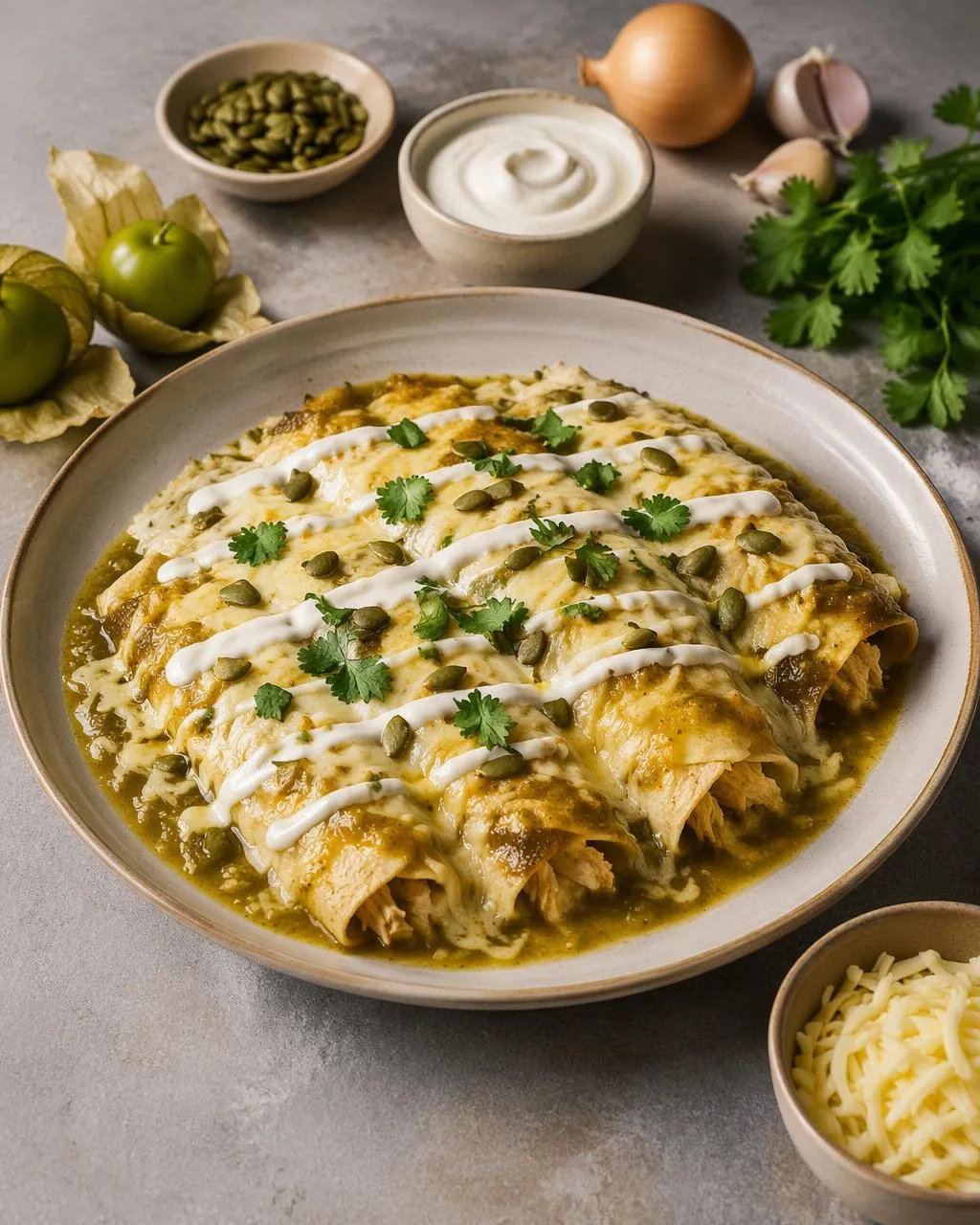 Enchiladas verdes med kyckling