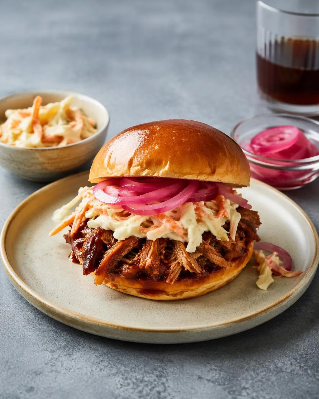 Pulled pork med coleslaw