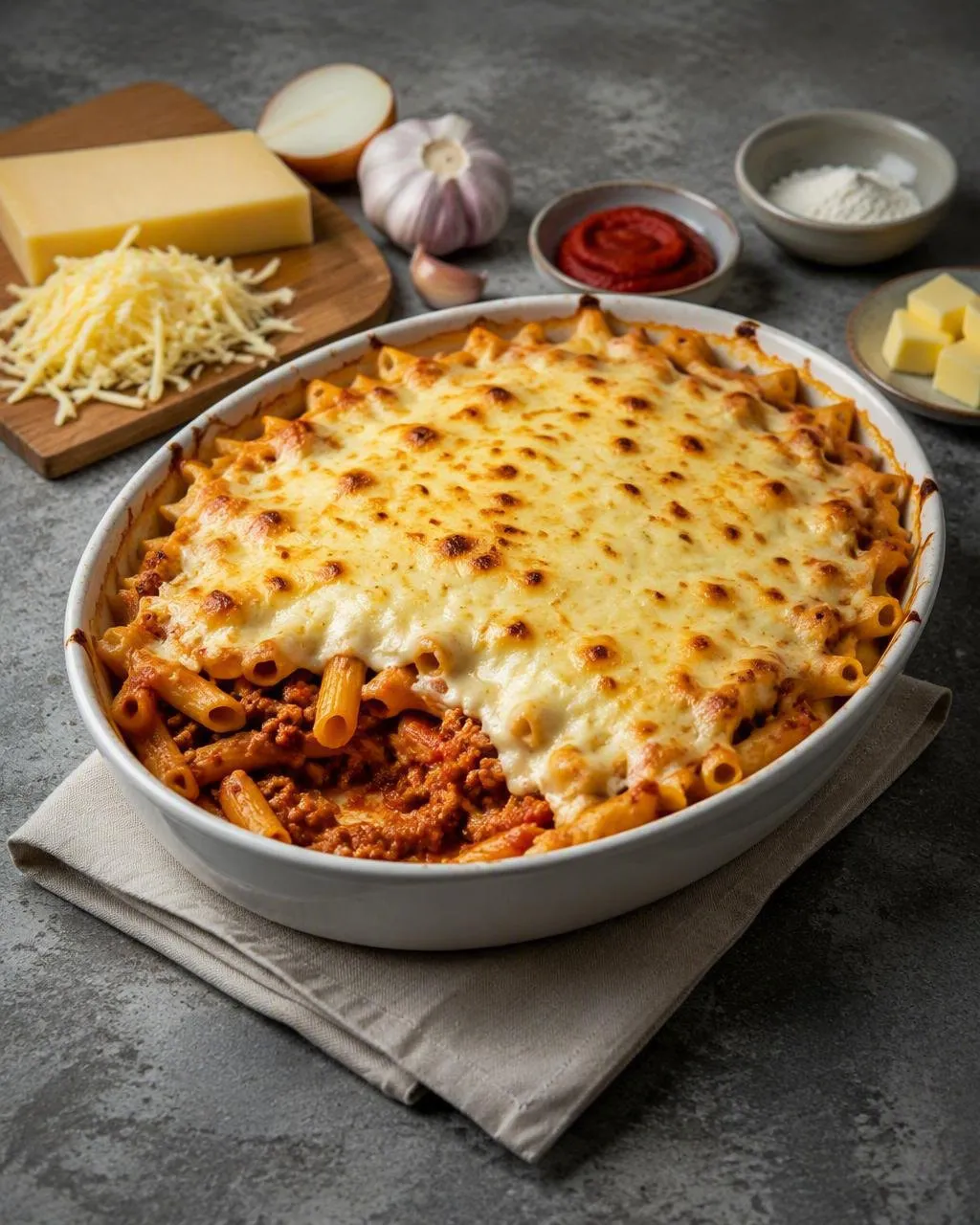 Turkisk pastagratäng med lammfärs