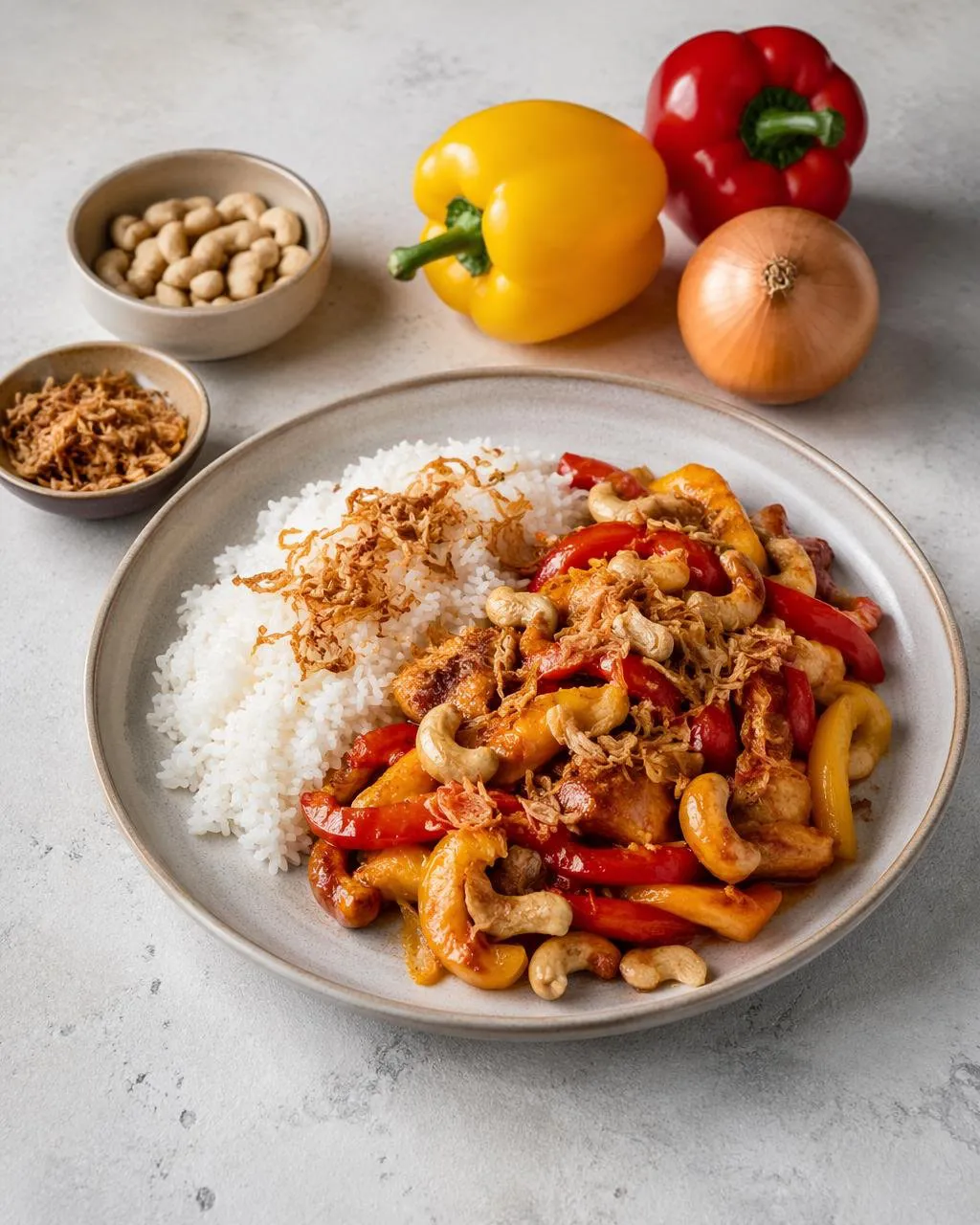 Kycklingwok med cashew och sweet chili