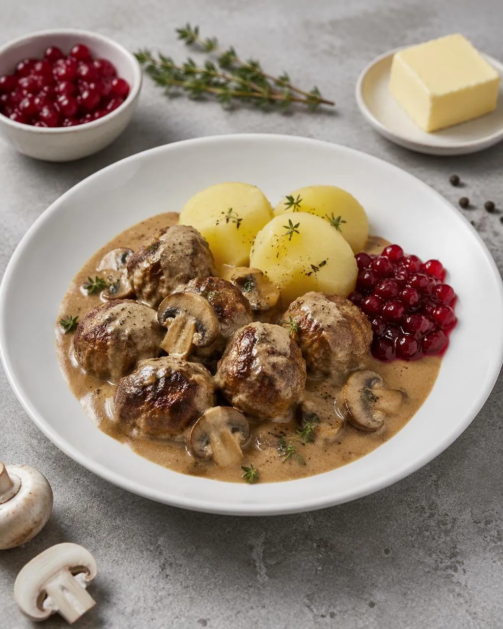 Köttbullar med svampsås