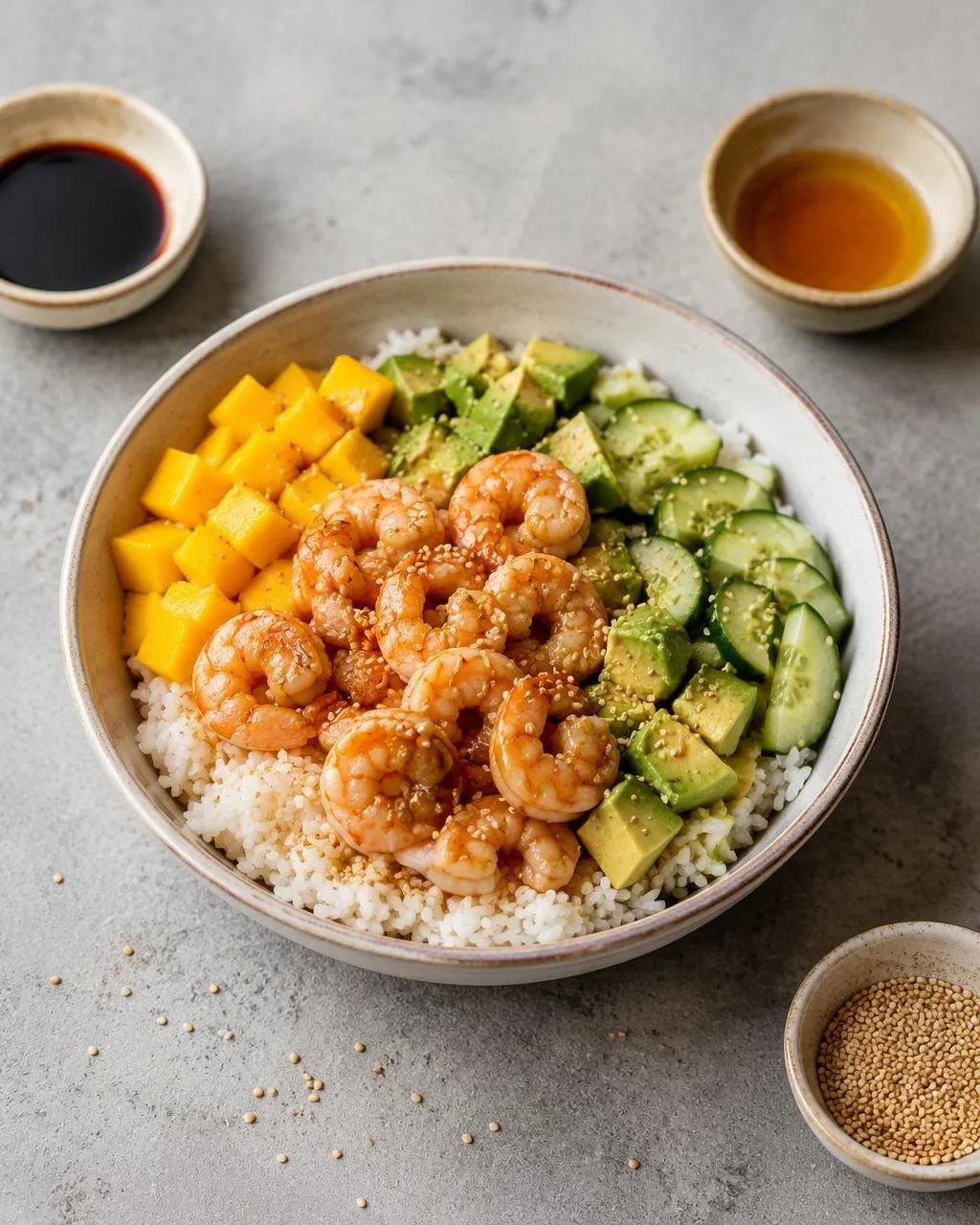 Poke bowl med räkor