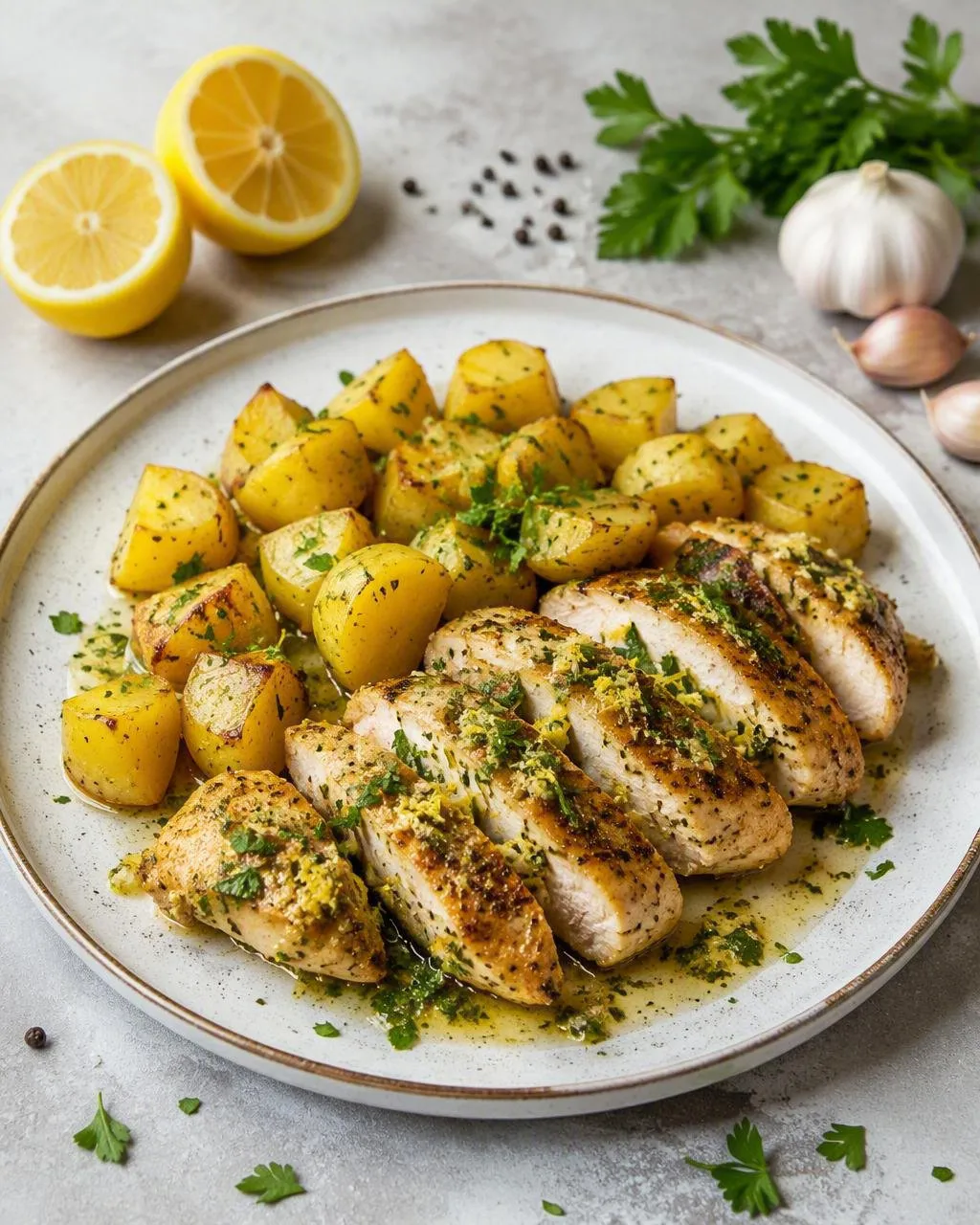 Grekisk citronkyckling i ugn