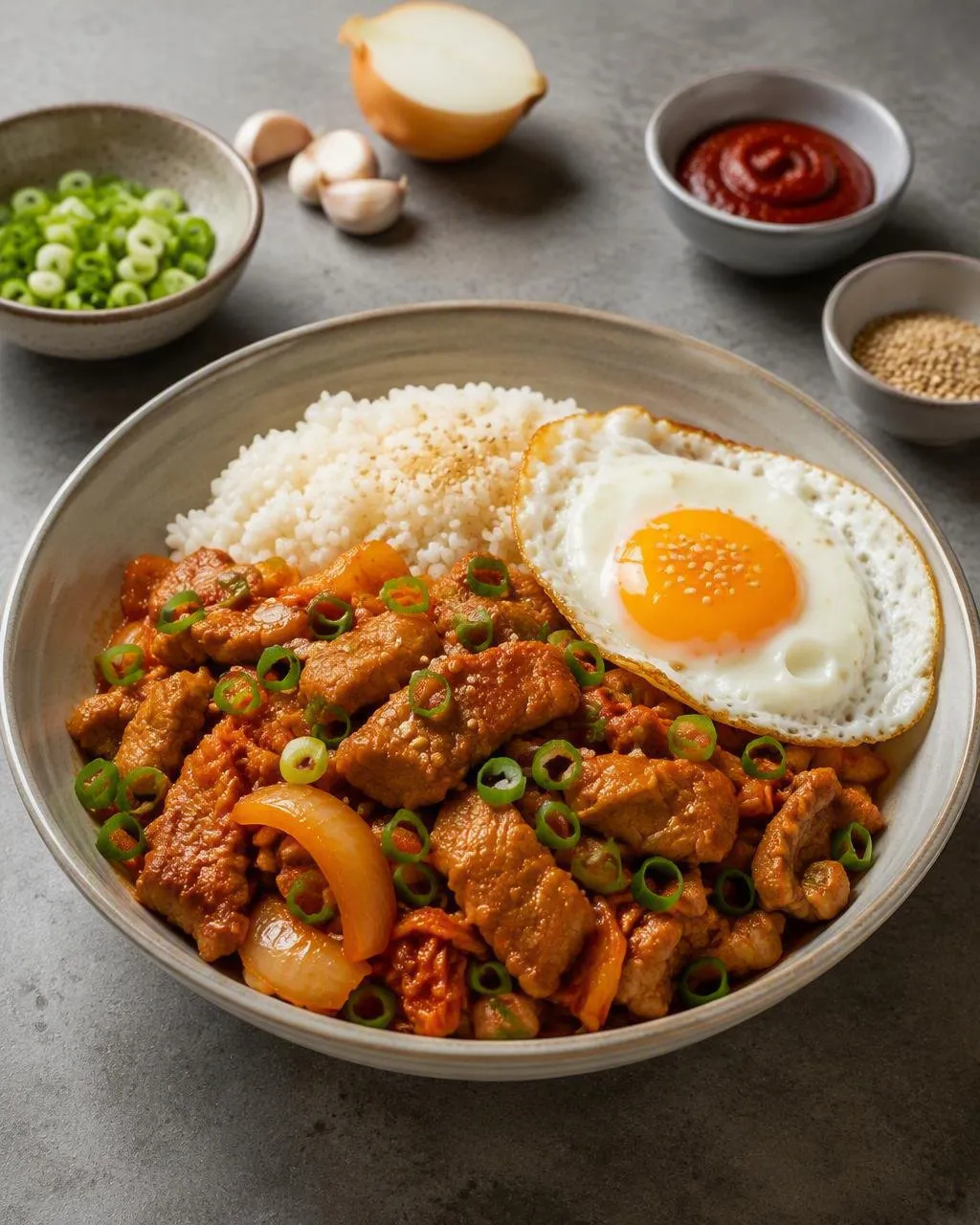 Kimchiwok med fläsk