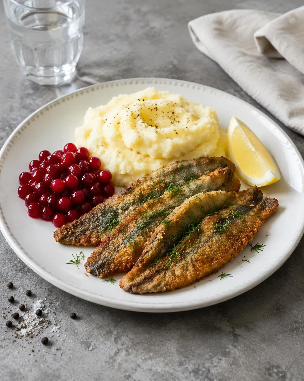 Stekt strömming med potatismos