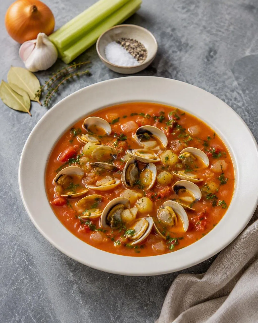 Manhattan clam chowder