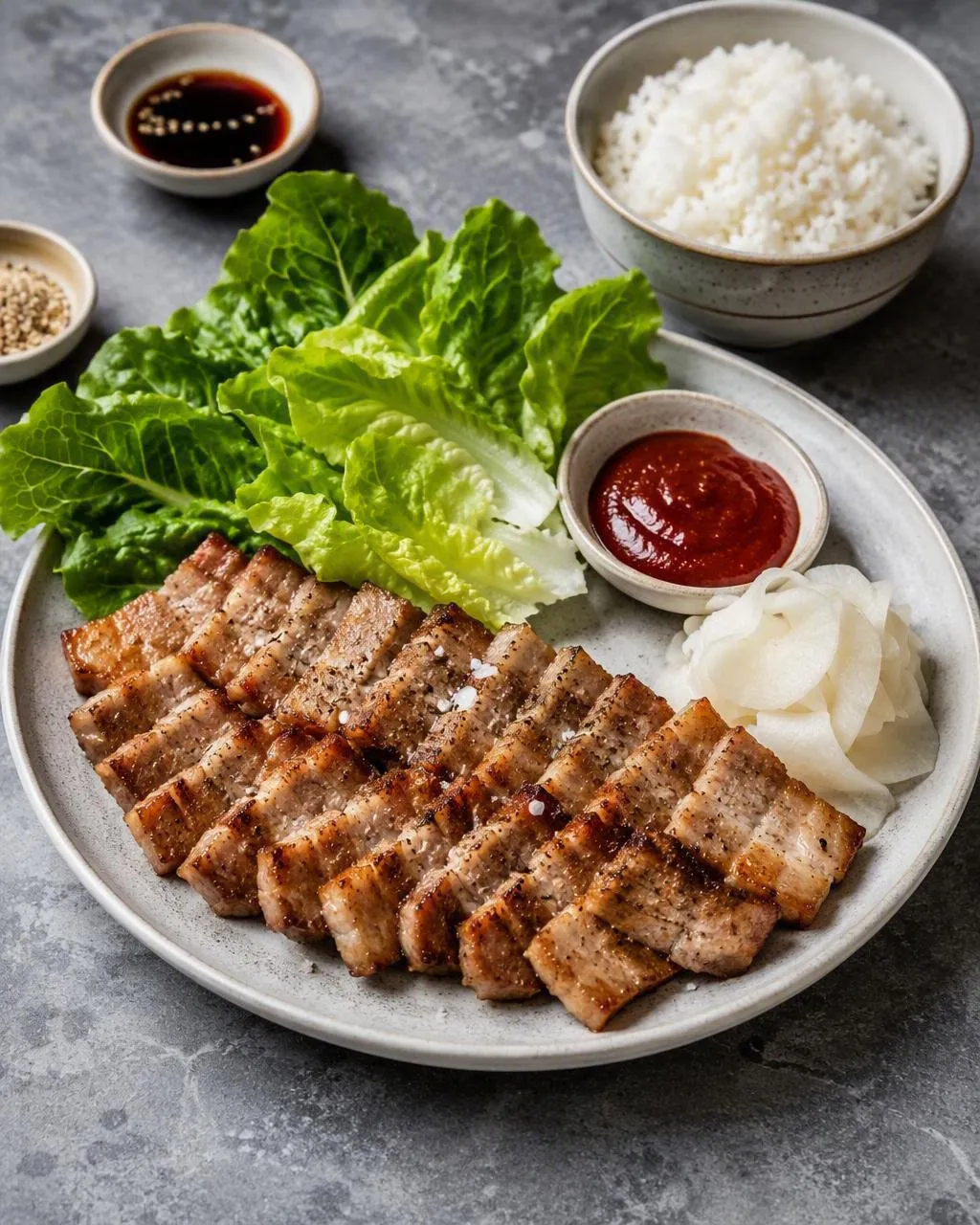 Samgyeopsal-tallrik