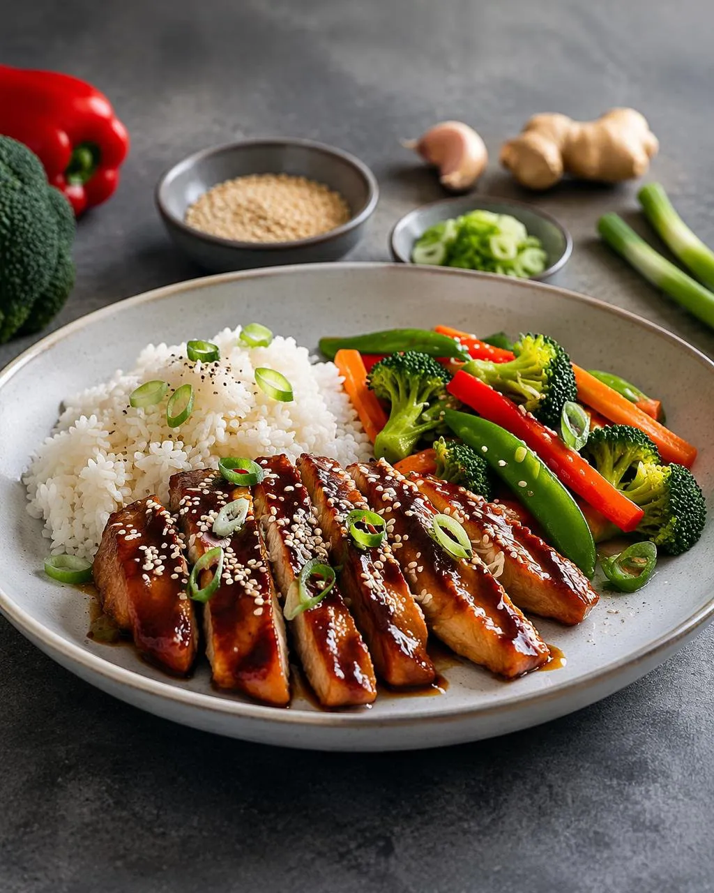 Kycklinglårfilé med teriyaki och sesam