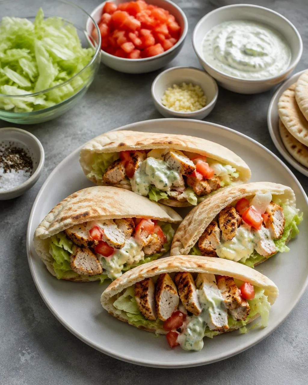 Kycklingpitor med tzatziki