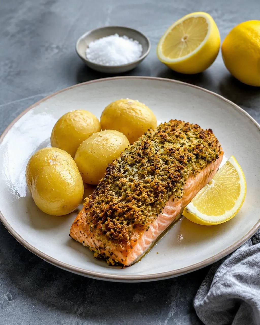 Lax i pestotäcke med panko