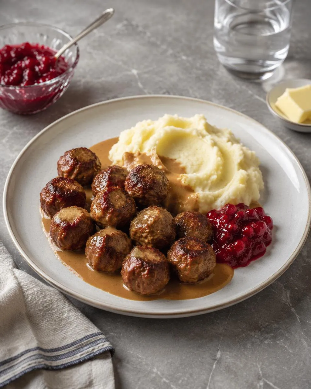 Köttbullar med potatismos och lingon
