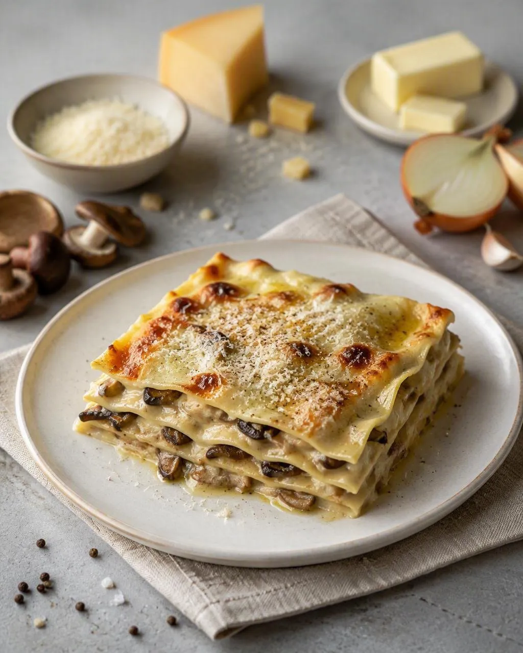 Lasagne med svamp och tryffel
