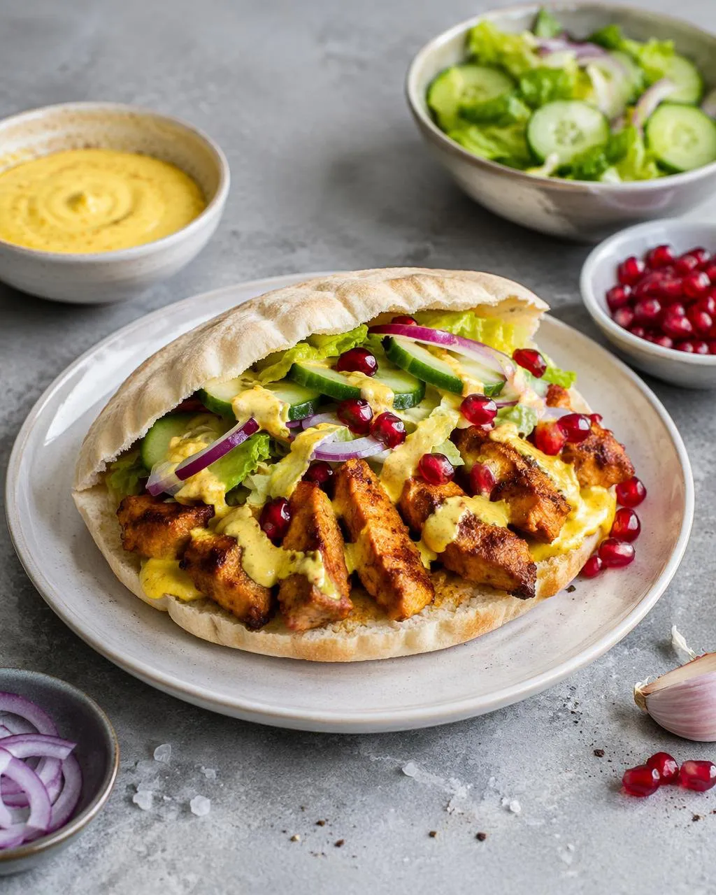 Kycklingkebab med saffransyoghurt
