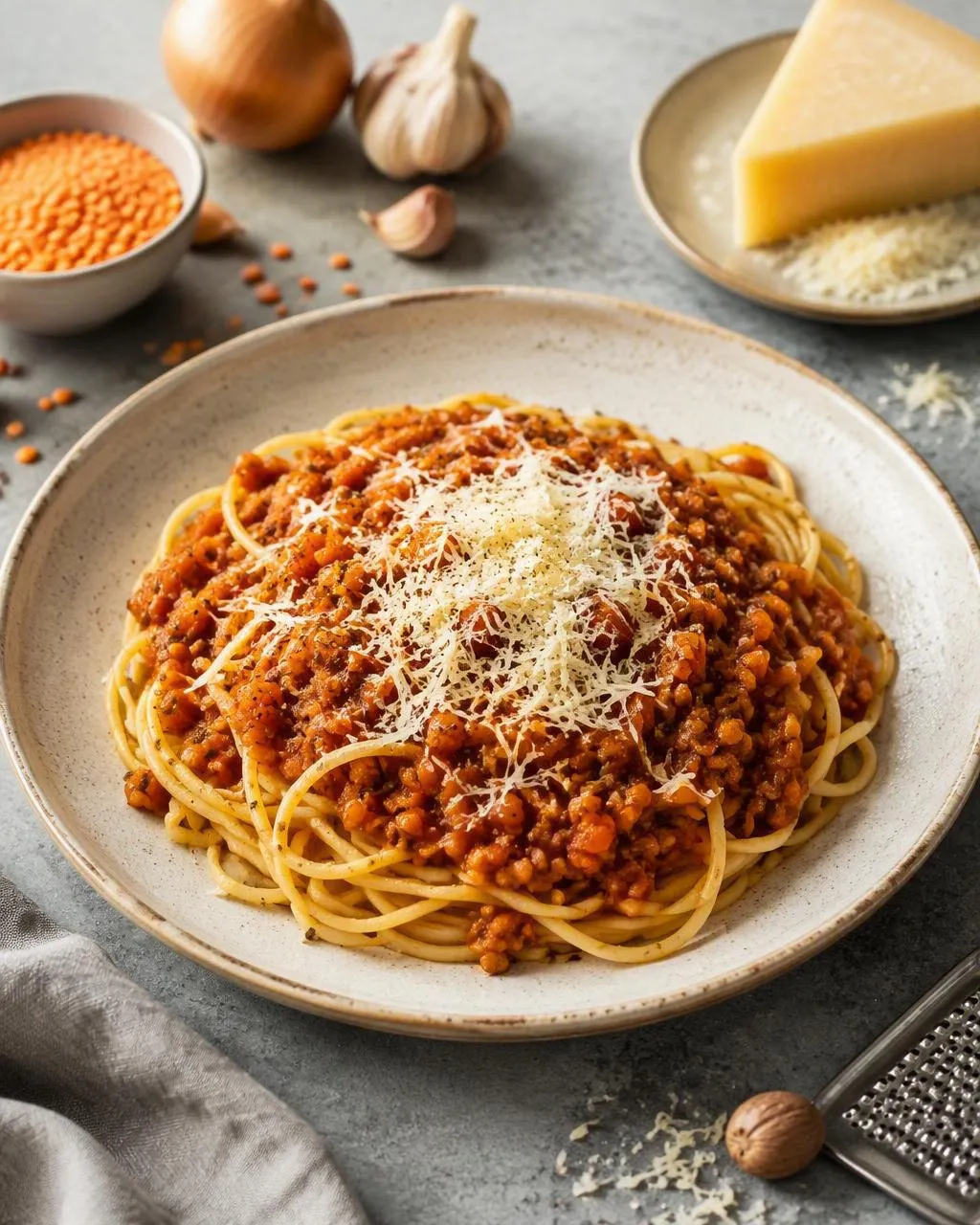 Spaghetti med linsbolognese