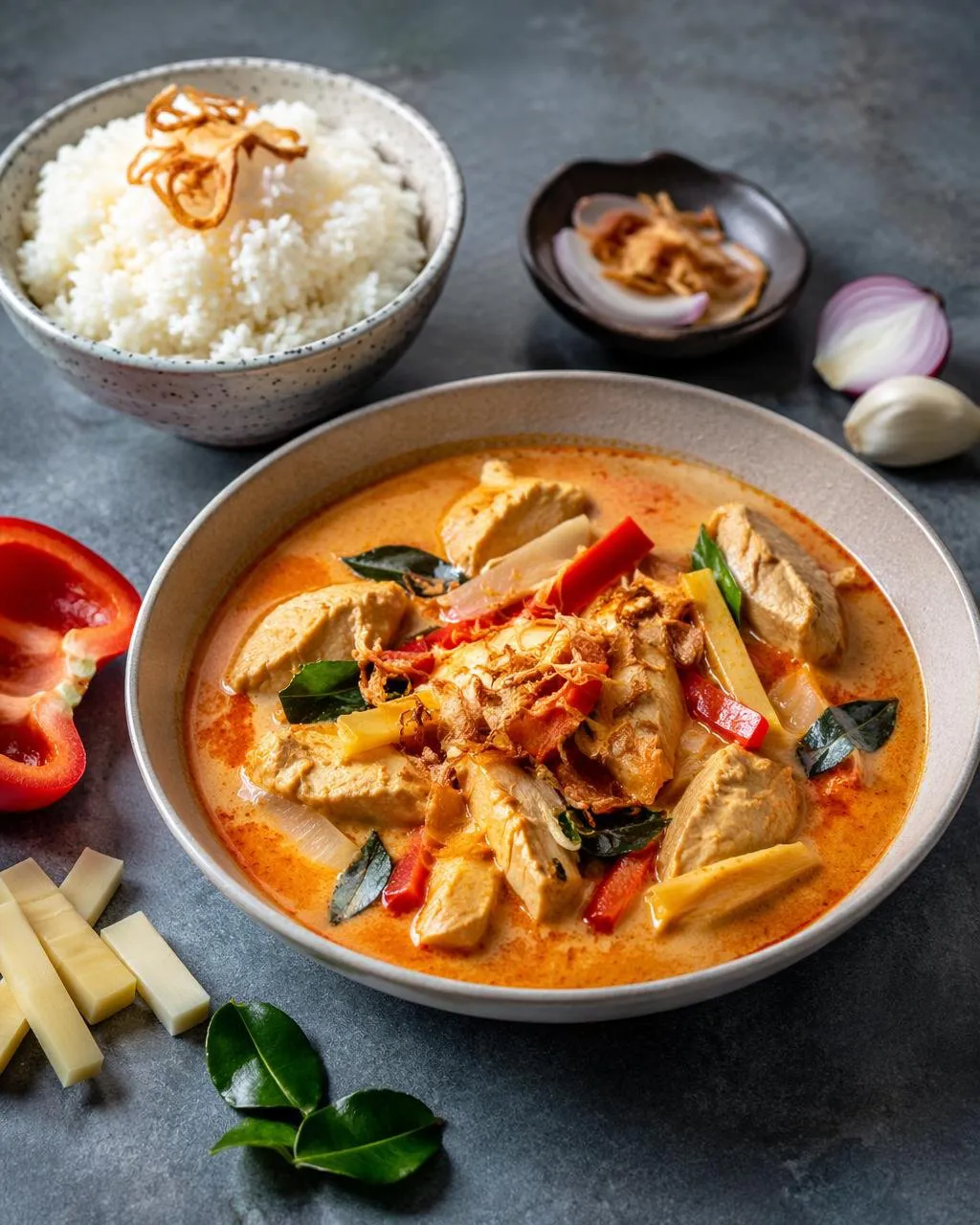 Röd curry med kyckling