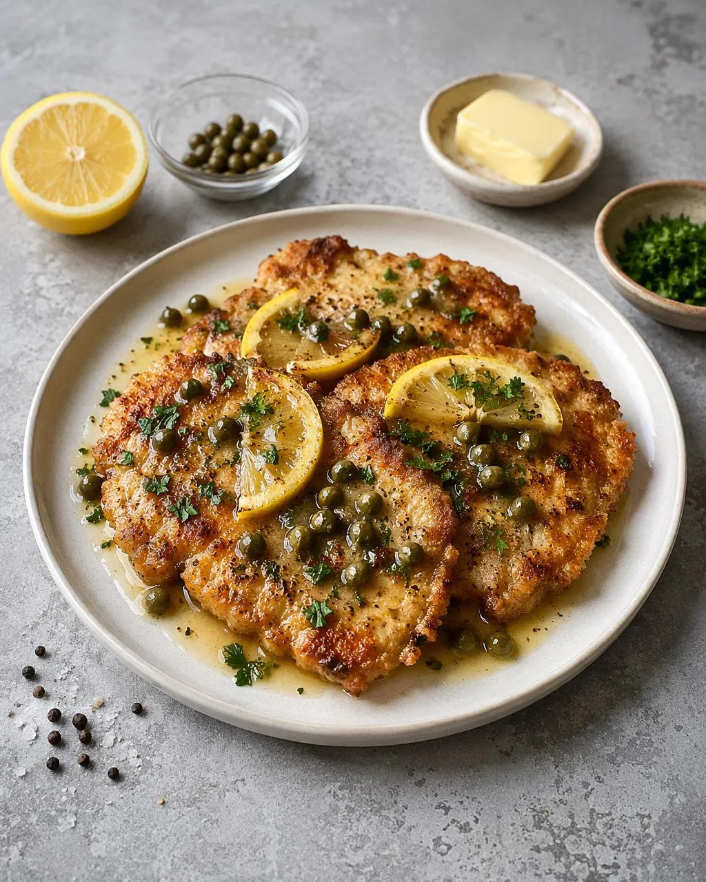 Kalkonschnitzel med citron och kapris