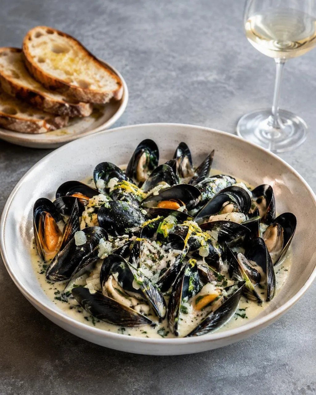 Moules à la crème