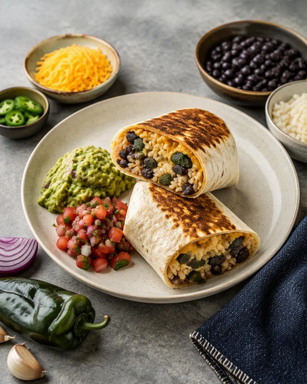 Vegetarisk burrito med bönor