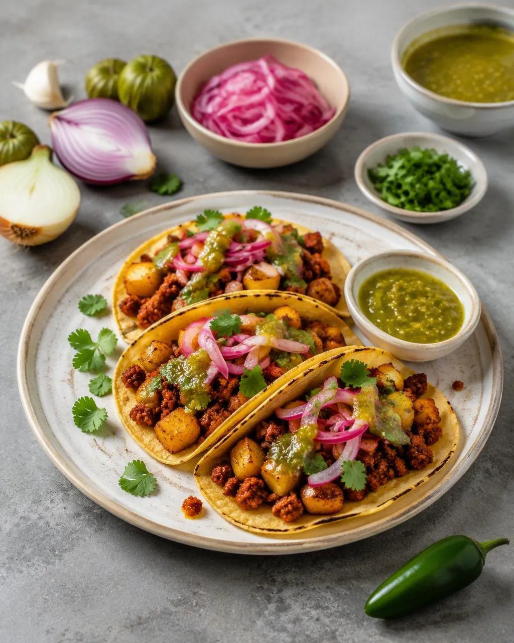 Chorizotacos med potatis
