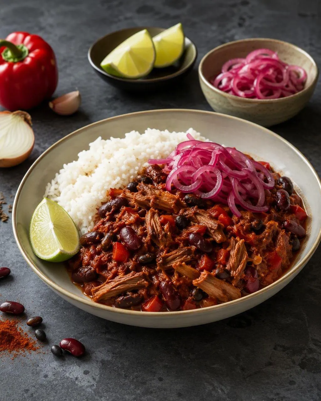 Chili con carne med pulled pork
