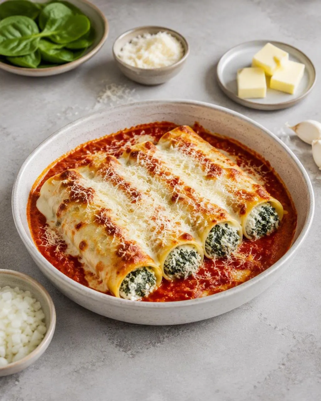 Cannelloni med ricotta och spenat