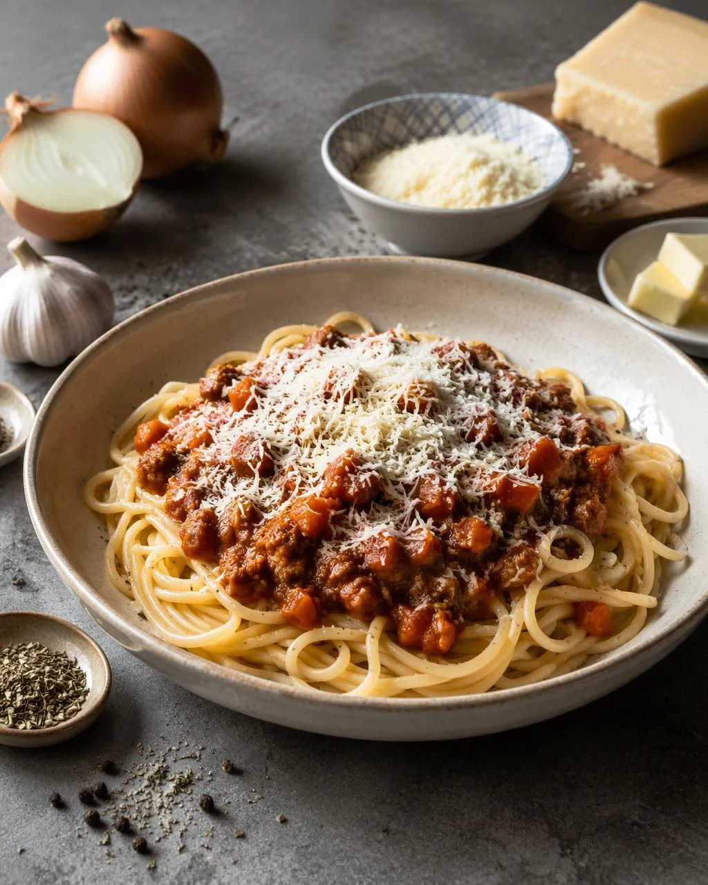 Köttfärssås med spaghetti