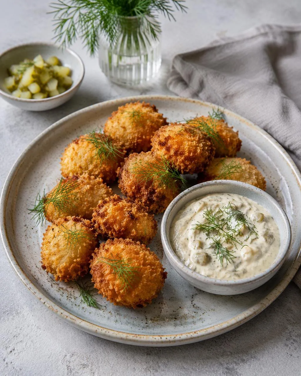 Pankopanerade fiskbullar