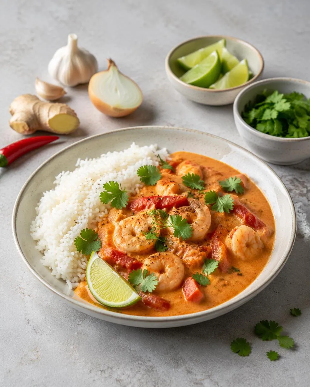 Räkcurry med kokosmjölk