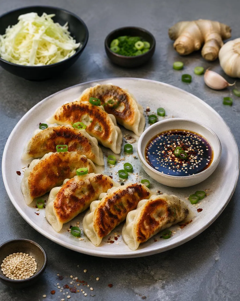 Gyozas med dippsås