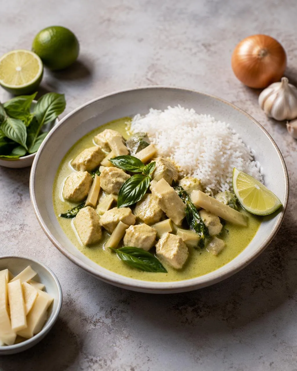 Grön curry med kyckling